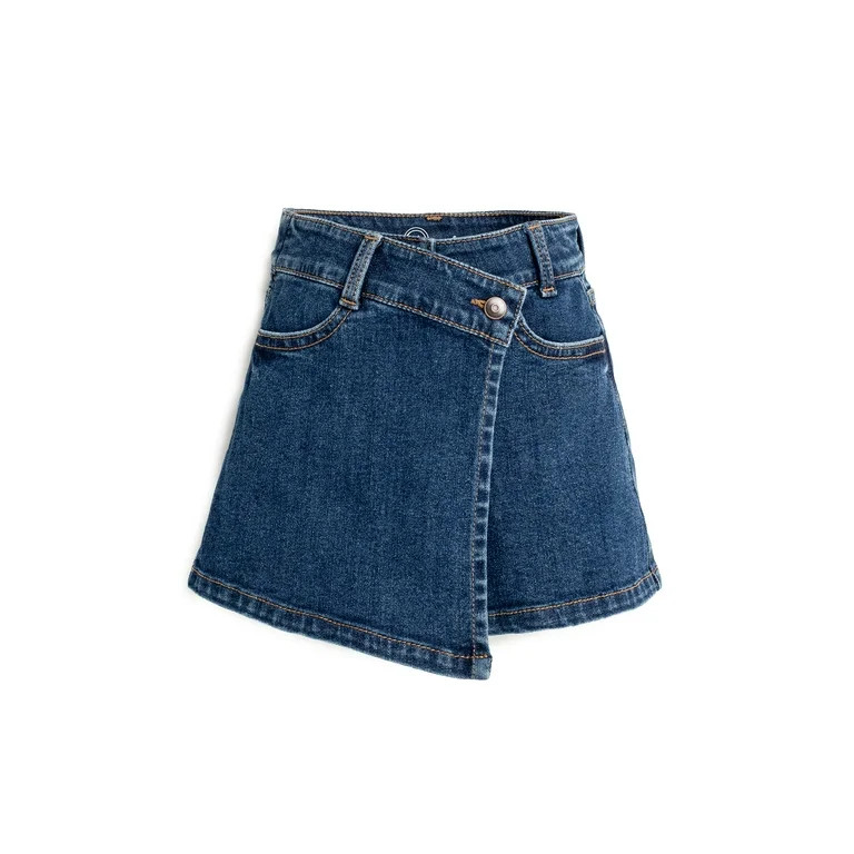 Wonder Nation Girls Denim Skort, Sizes 5-18 | Walmart (US)