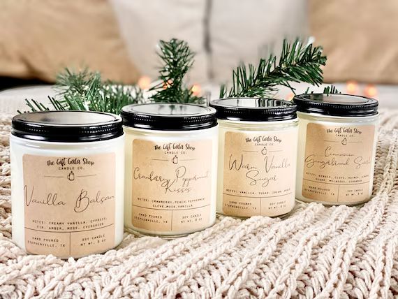 Winter Candles, Choose Scent, Soy Candle, Christmas Candle, Mason Jar Candle, Dye Free, Hand Pour... | Etsy (US)