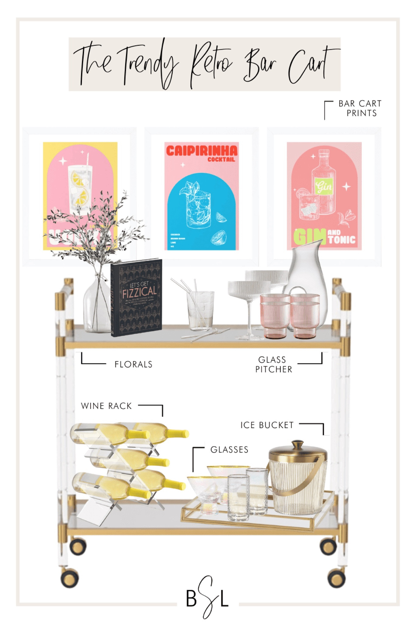 This college bar cart is going to look sooo good in my first college apartment this year!! The bar cart decor is so cute, I can’t get over it! #barcartdecor #collegebarcart #apartmentbarcart