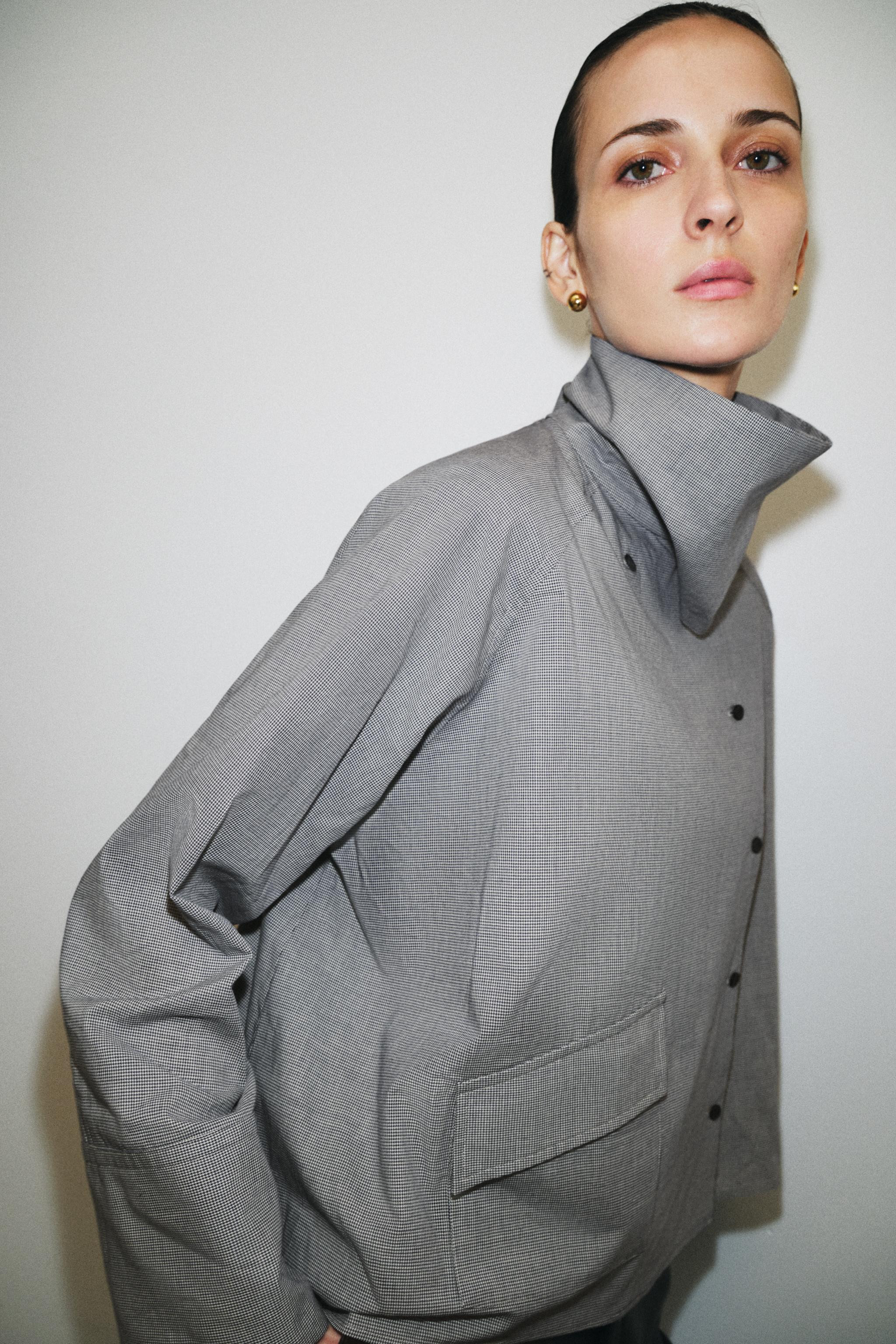 OVERSIZED PLAID SHIRT WITH POCKET ZW COLLECTION | Zara US