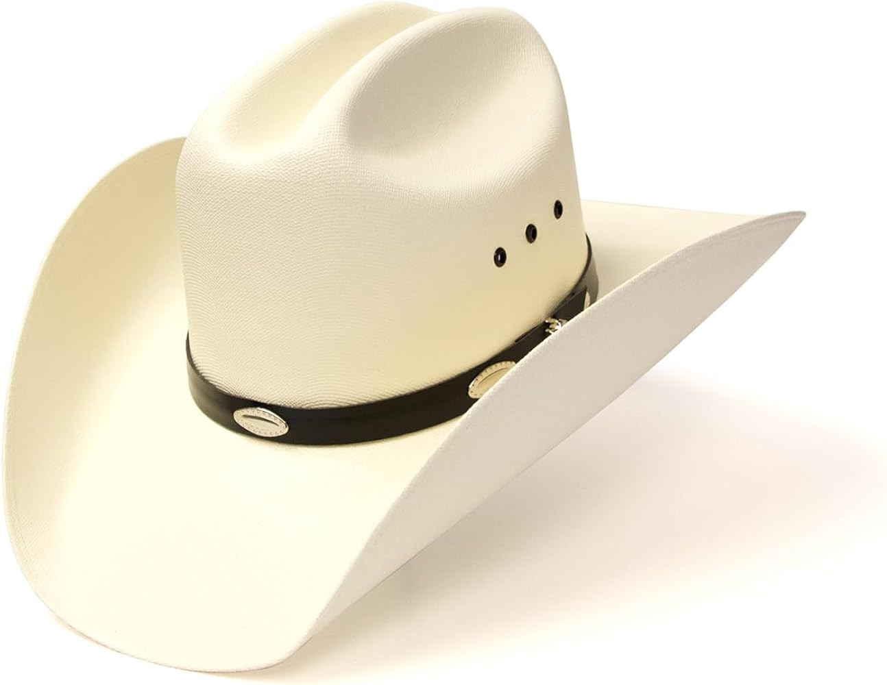 Western Express Natural Straw Cowboy Hat - Cattleman Style with Silver Conchos Band | Kids' Cowbo... | Amazon (US)