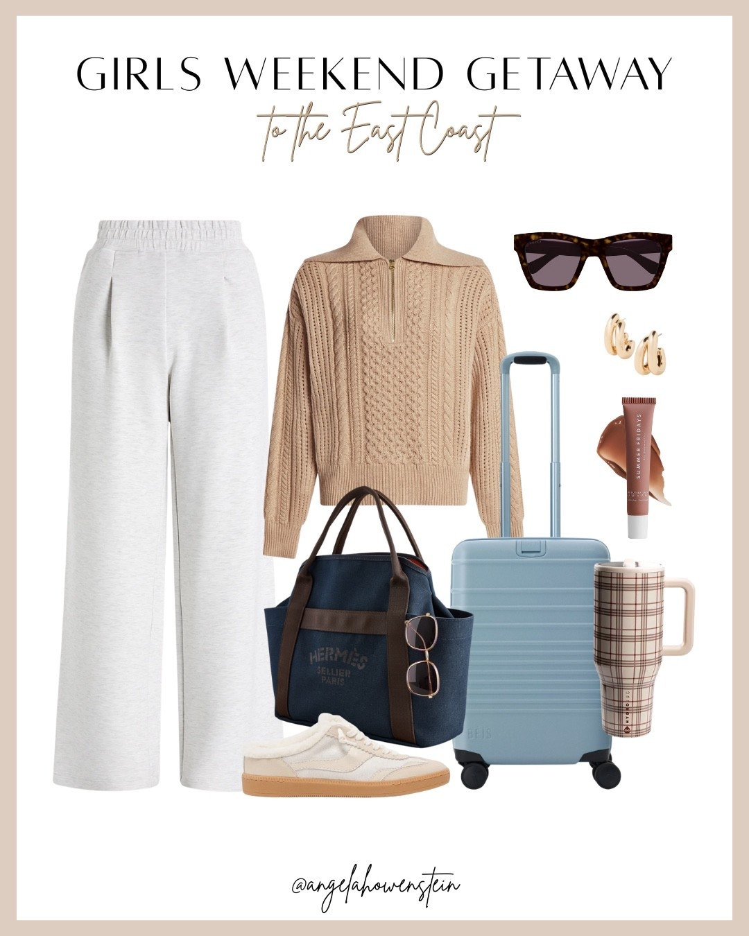 Easy airport look for a girls’ weekend—comfy but still pulled together.

girls weekend outfits, travel outfit, airport style, cozy travel look, east coast trip, neutral travel outfit, fall travel style, comfy airport outfit, weekend getaway capsule, classic travel style



#LTKOver40 #LTKootd #LTKTravel