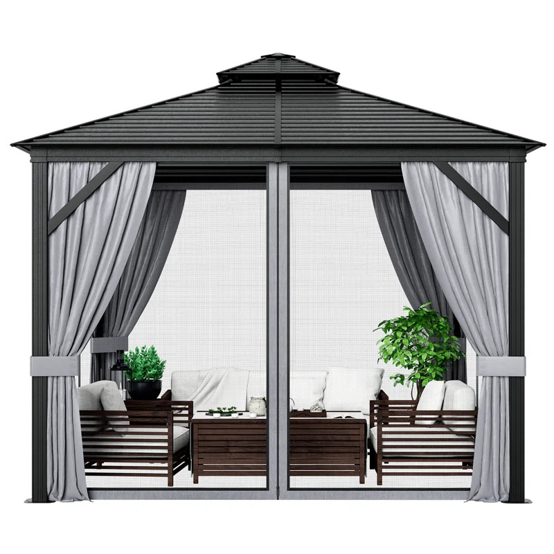 10 Ft. W x 10 Ft. D Steel Gazebo | Wayfair North America