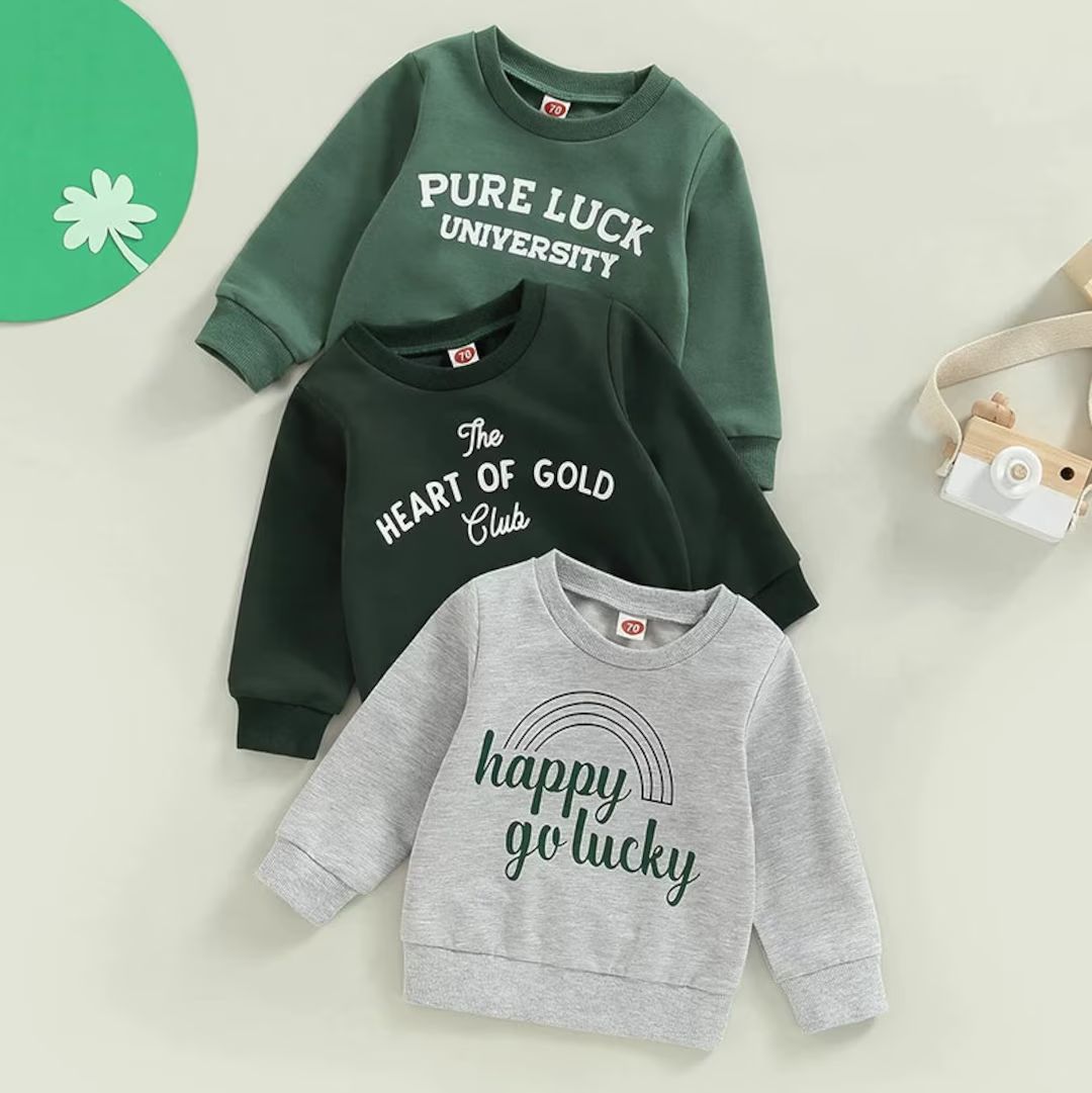 St Patrick's Day Kids Shirt, Lucky Baby Shirt, Toddler Shirt, Irish Baby Gift, Lucky Vibes Kids S... | Etsy (US)