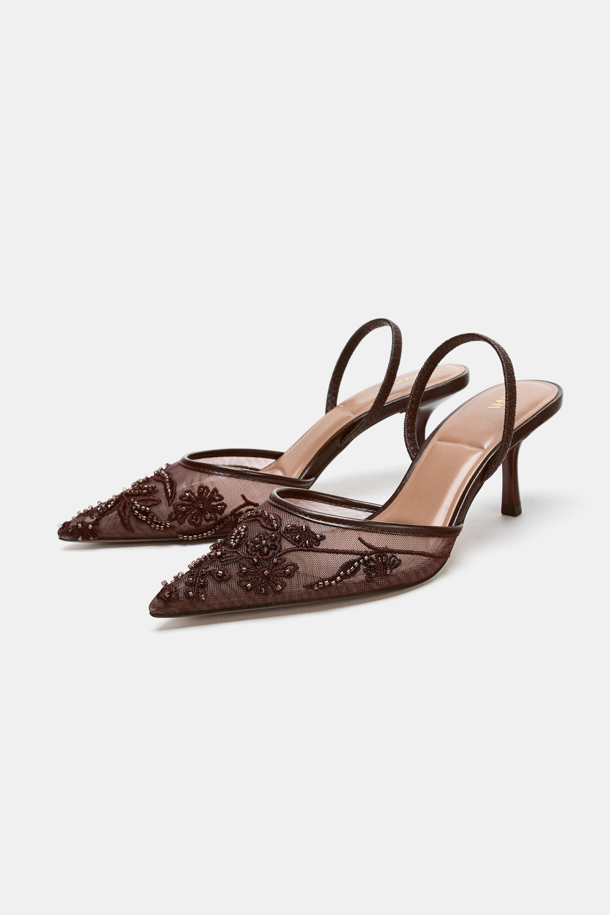 MESH SPARKLY HEELS | Zara Canada