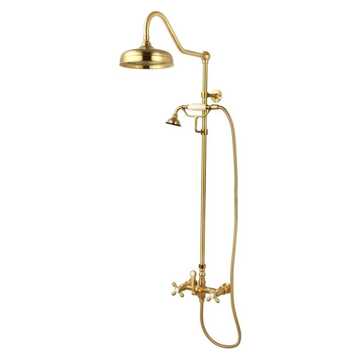 Mason Hill Collection Exposed Cross Handle Shower Set with Handshower | Vintage Tub & Bath