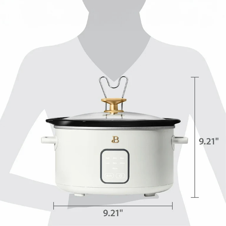 Beautiful 4Qt Slow Cooker with Touch-Activated Display, White Icing by Drew Barrymore | Walmart (US)