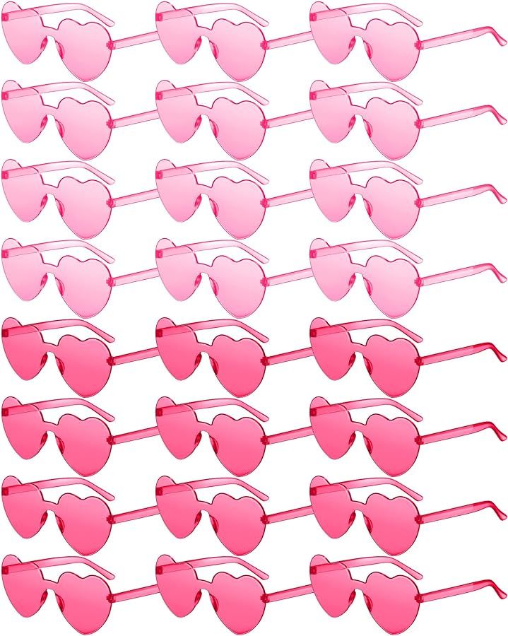 JDHXBMW 24 Pairs Heart Shaped Sunglasses for Women Bulk Heart Glasses Party Favor Decoration Acce... | Amazon (US)