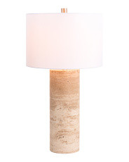 21in Travertine Table Lamp | TJ Maxx