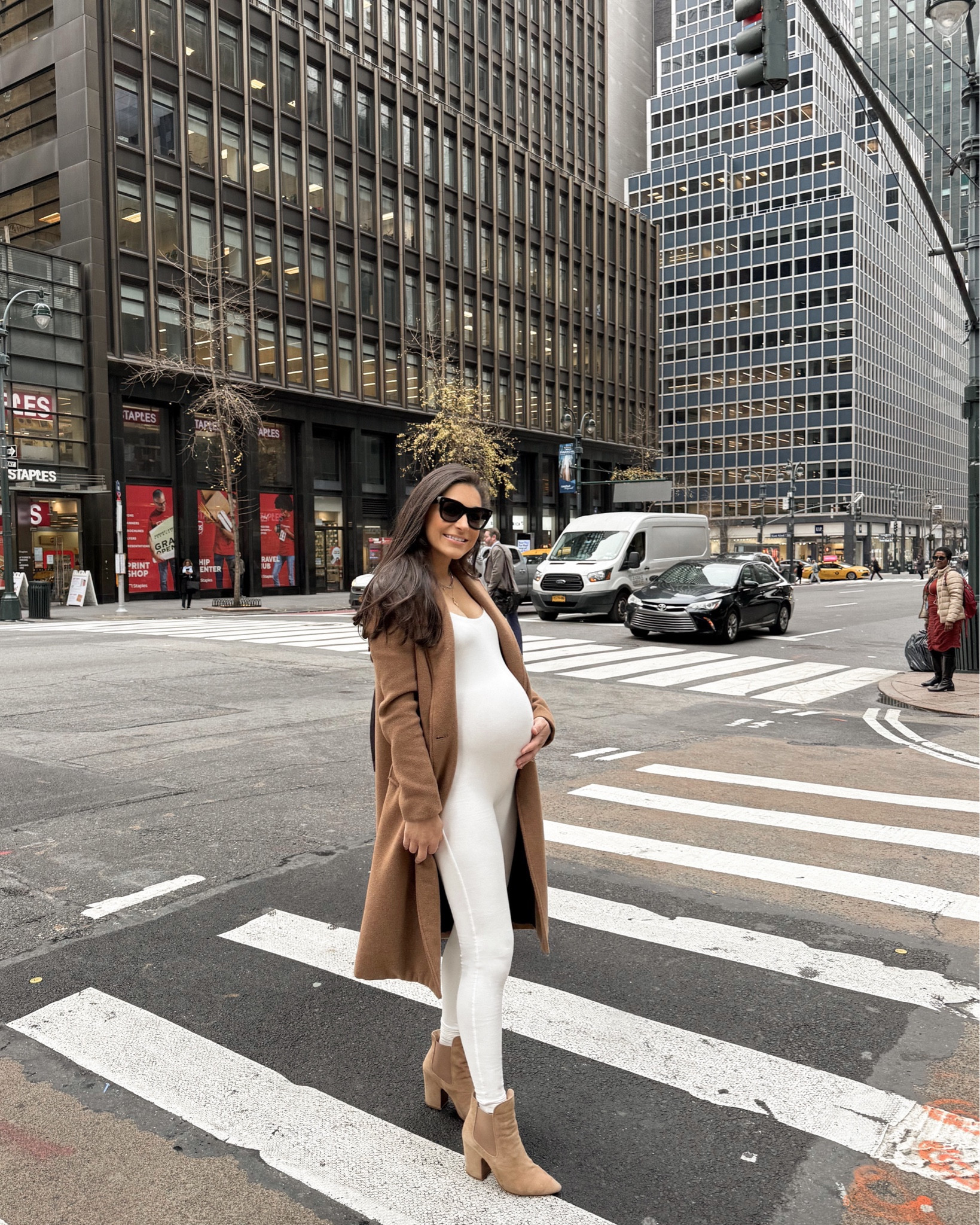Winter pregnancy outfit, white bumpsuit, comfortable pregnancy clothes, third trimester outfit, pregnancy clothes 

#LTKHoliday #LTKBump #LTKBaby