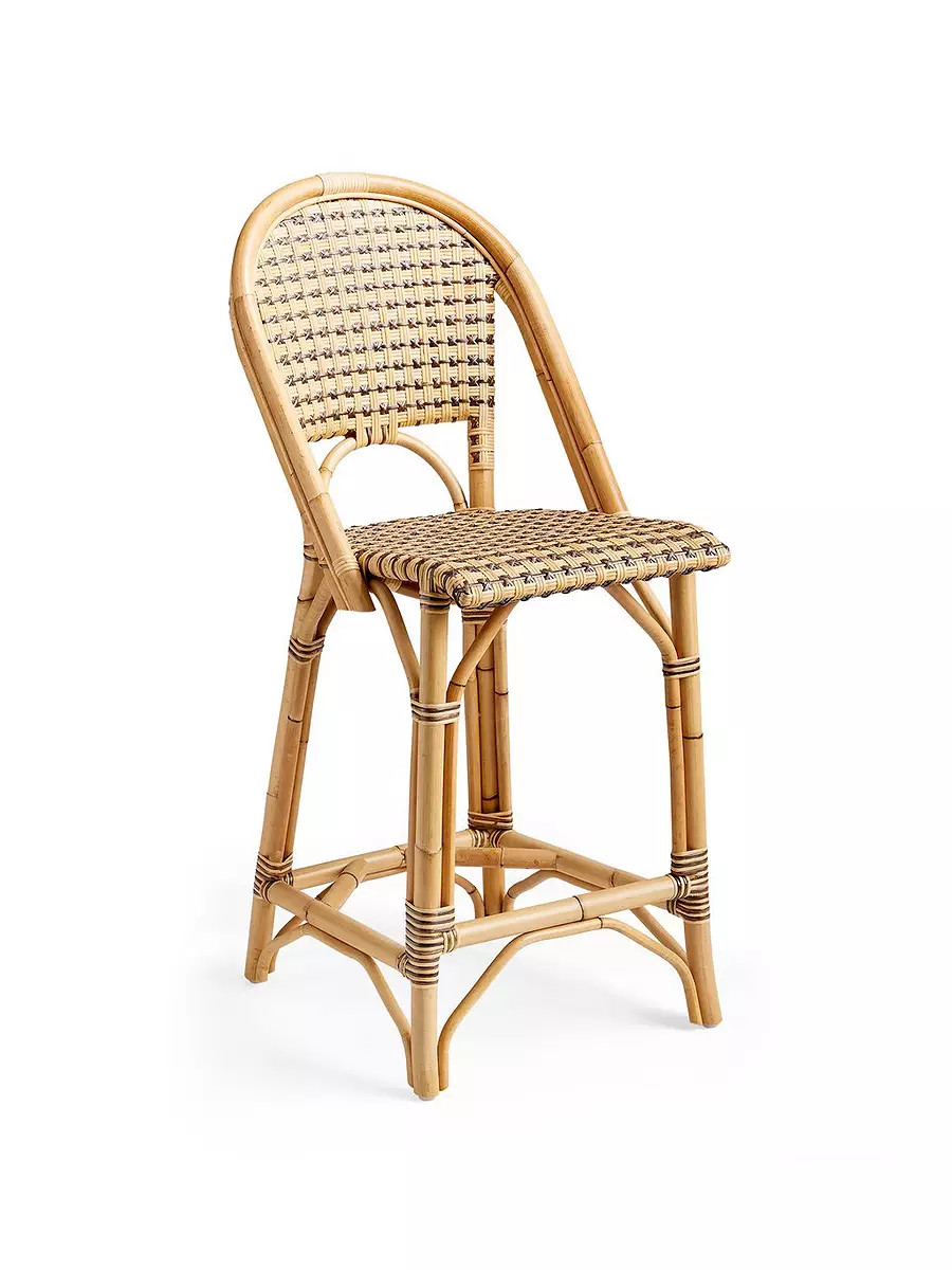 Riviera Étoile Rattan Counter Stool | Serena and Lily