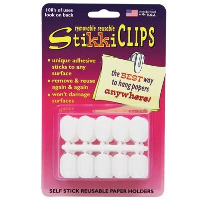 StikkiWorks StikkiCLIPS™ Adhesive Clips, White, Pack of 30 | Target