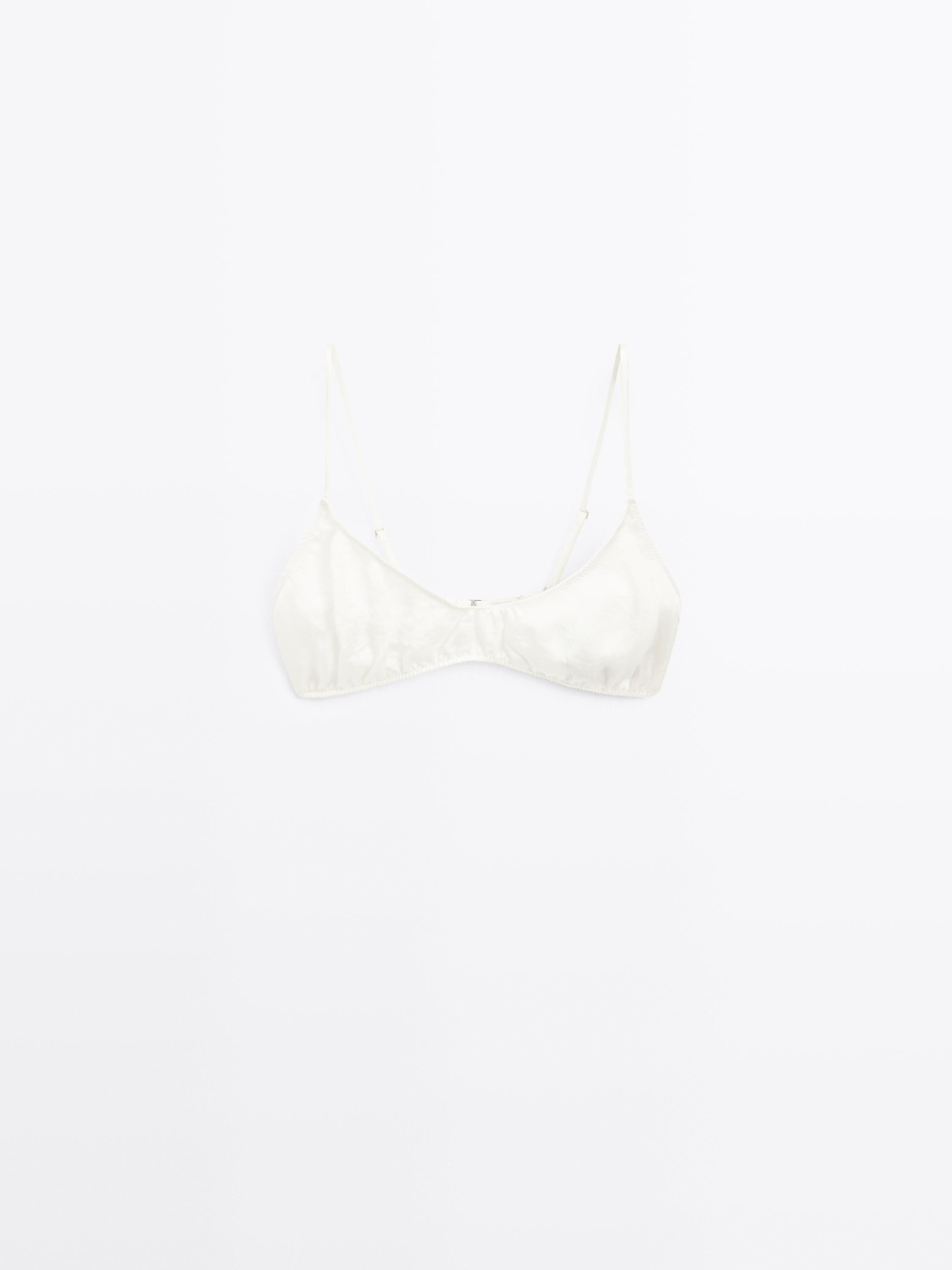 Geraffter Triangel-BH in Satinoptik - STUDIO | Massimo Dutti DE