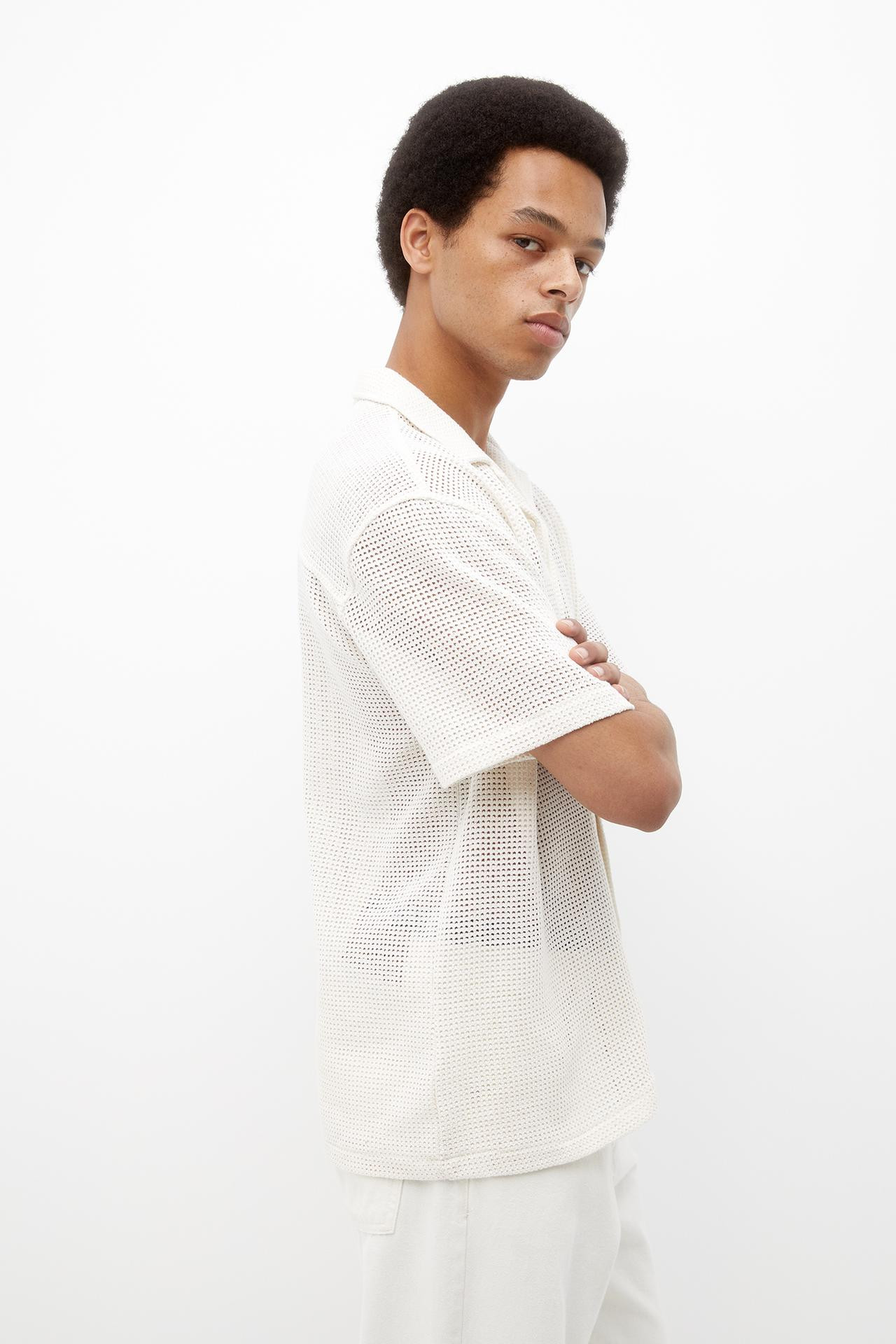Rustieke opengewerkte overhemd | PULL and BEAR NL