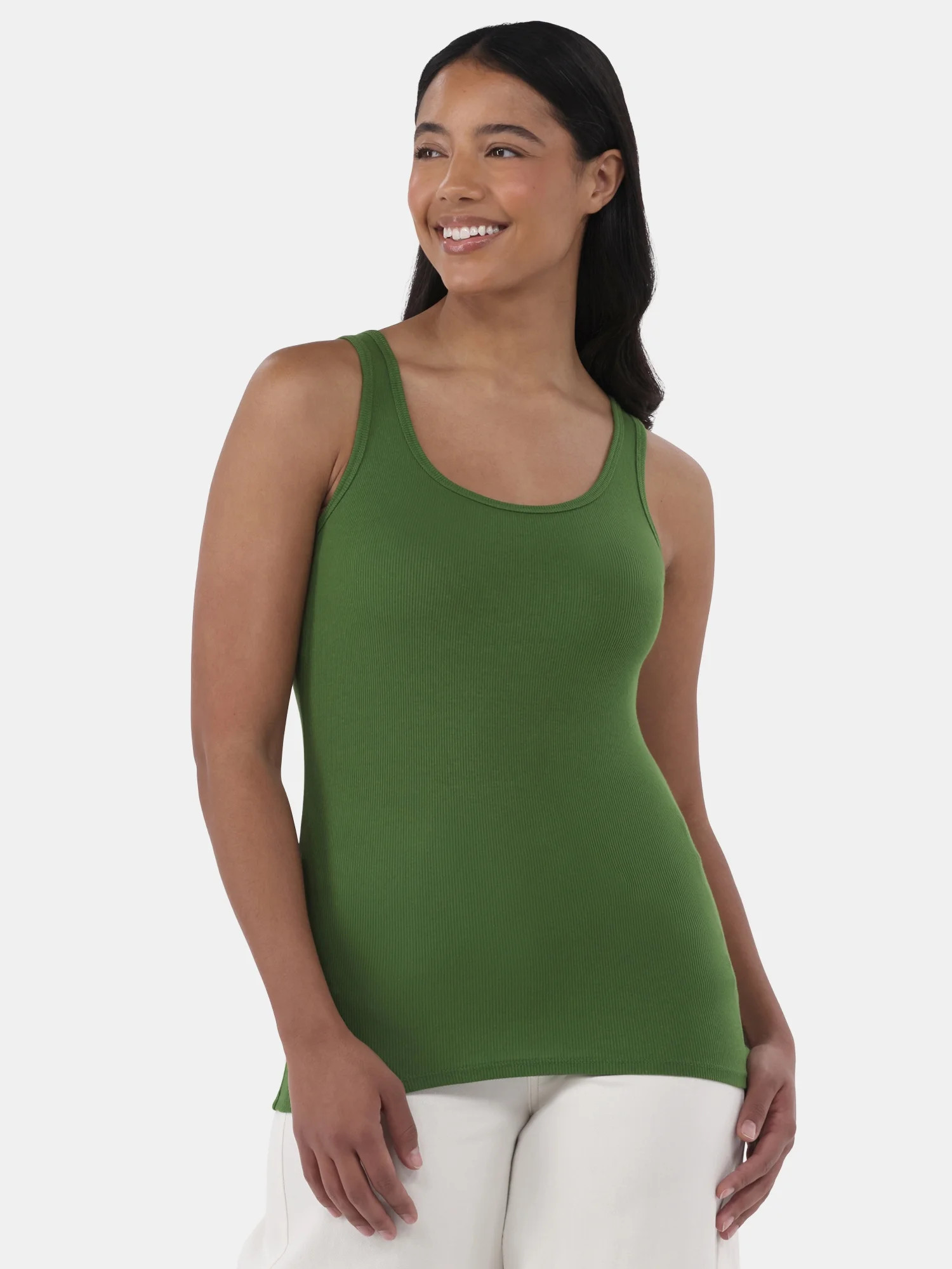 Time and Tru Women's Ribbed Tank Top, Sizes XS-XXXL | Walmart (US)