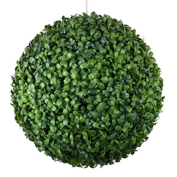 Green Boxwood Ball, 13.5", Plastic, sold by At Home | At Home
