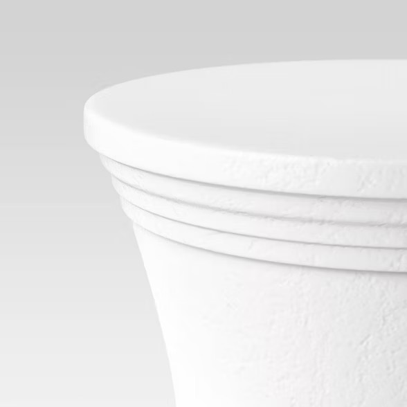 White Faux Stone Patio Accent Table - Threshold™ designed with Studio McGee | Target