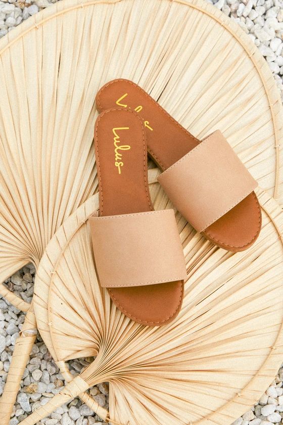 Addison Natural Slide Sandals | Lulus
