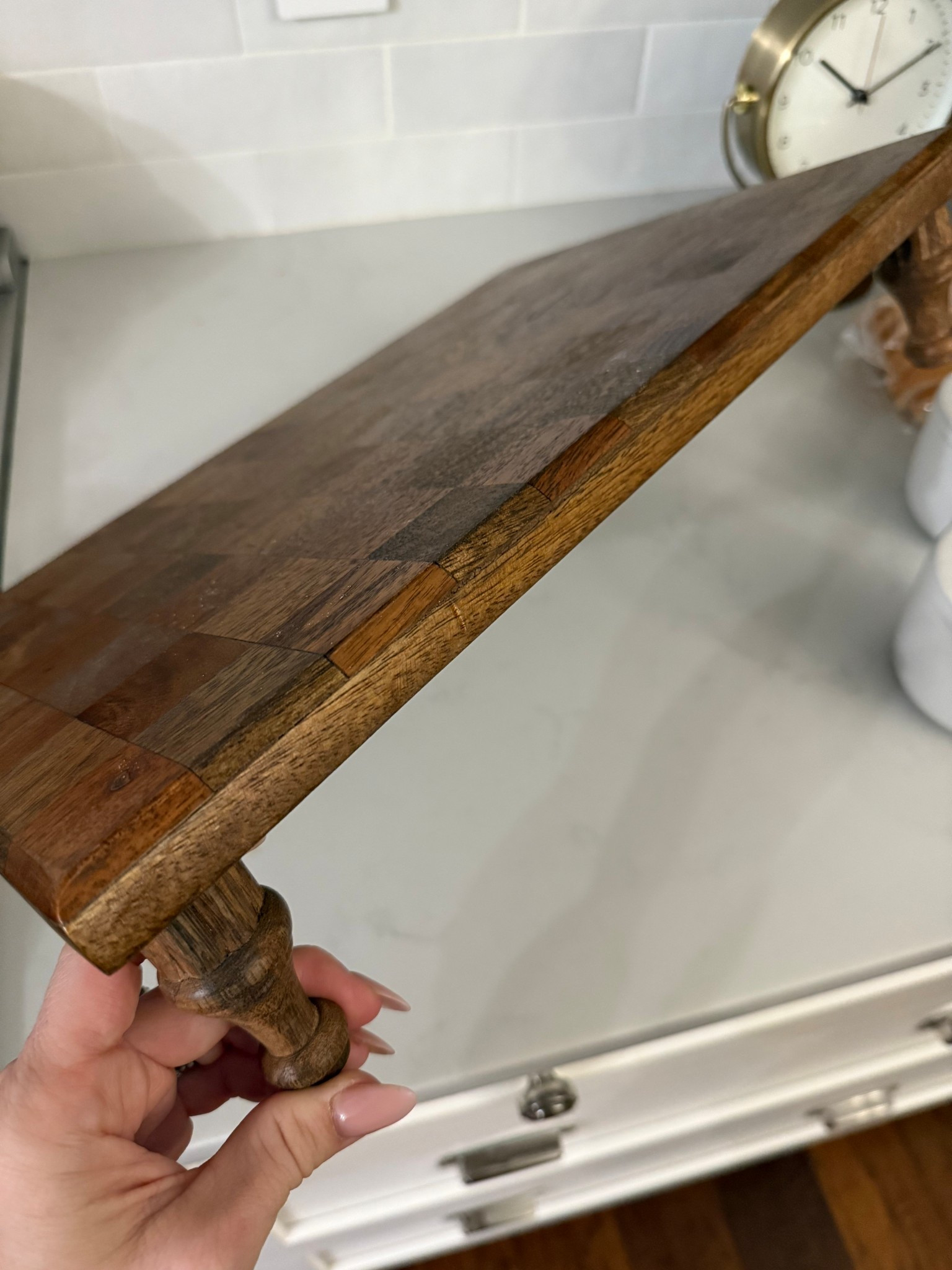 Large wooden serving stand 
Tiered charcuterie board
Checkered wood tray

#LTKHome #LTKStyleTip #LTKFindsUnder50