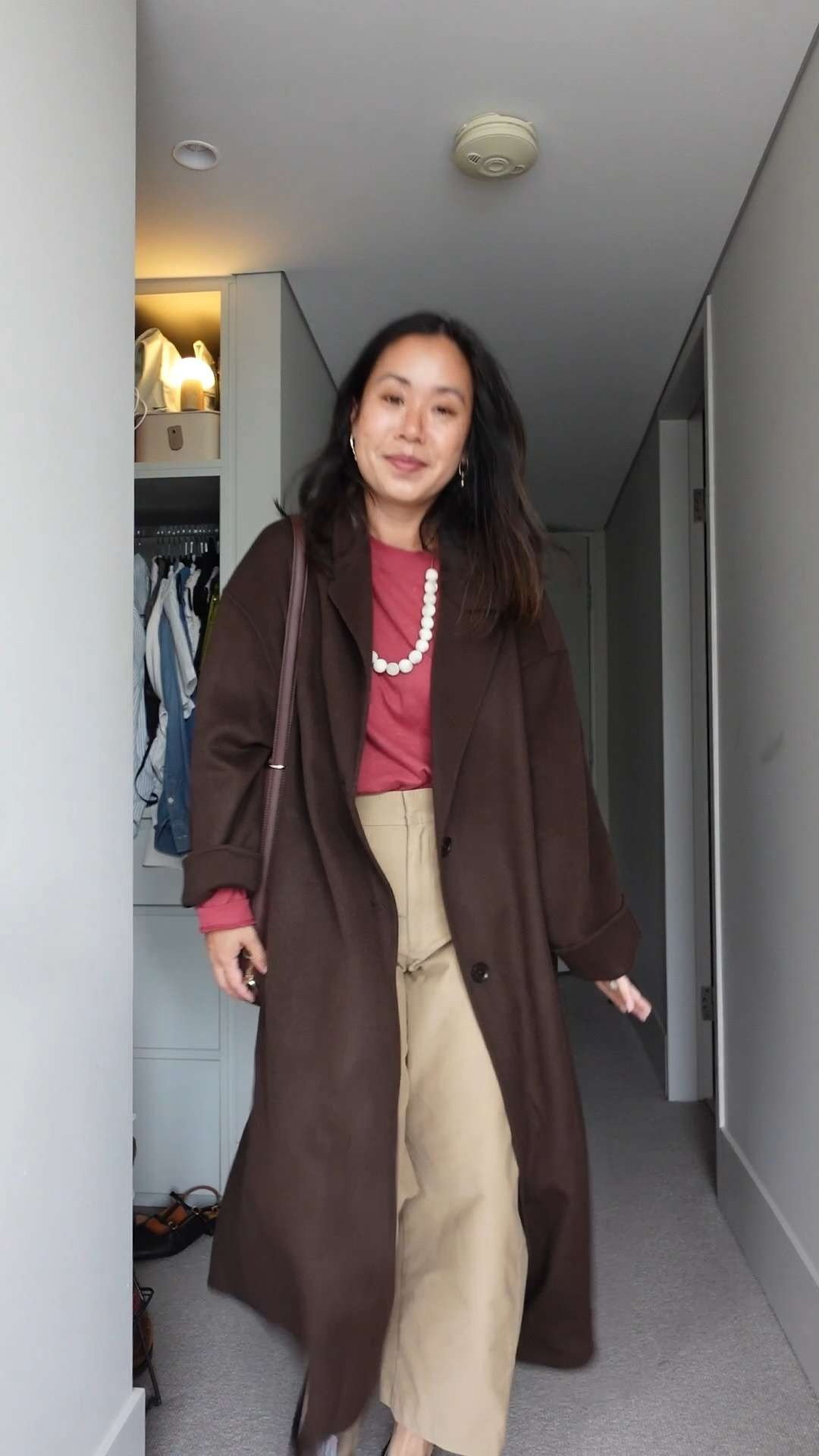 Wearing a size S in my coat, size S in my barrel leg pants (that I had hemmed so my in-seam length is 64cm), size S in my long sleeve top, shoes and bag linked too  

 #LTKaustralia #LTKworkwear #LTKstyletip