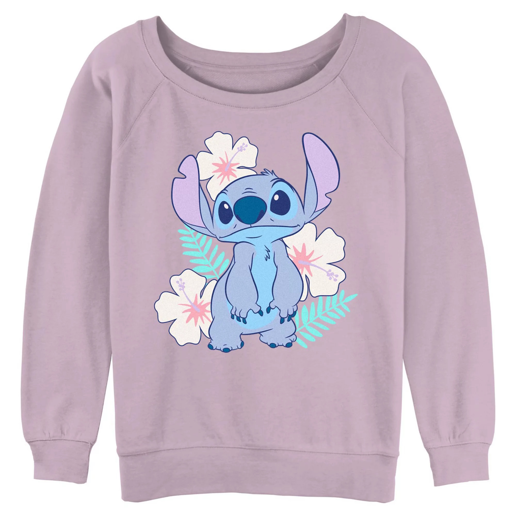 Disney's Lilo & Stitch Tropical Flower Set Juniors' Graphic Pullover | Kohl's