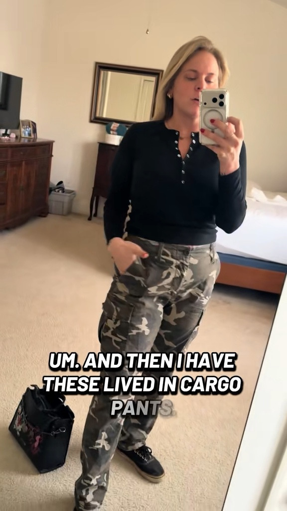 That Friday feeling weekend fit 🖤
This button up long sleeve shirt from Target is under $20 and one of my favorite casual staple pieces! (white on sale for $15)
-these camo cargo pants are 🔥 & so comfy - Amazon prime spring sale currently 15% off
-also part of the Amazon spring sale- Ed Hardy purse is trending again and under $100 😍

#LTKWomens #LTKpricedrop #amazonspringsale #casualworkoutfit #amazonfinds

#LTKSaleAlert #LTKMidsize #LTKootd