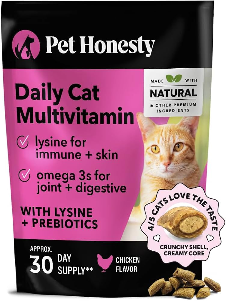 Cat Multivitamin Crunchy & Creamy Chews - Cat Treats for Health + Immune, Joint Support, Skin & C... | Amazon (US)