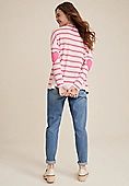 Striped Heart Elbow Patch Mixer Tee | Maurices