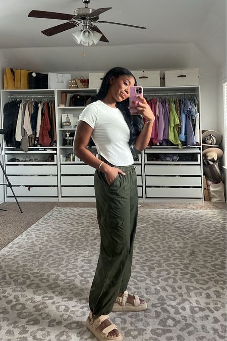 Casual OOTD! Obsessed with cargo pants lately! Love this look for casual spring/summer days. The target pants are sold out so I’m linking aerie! They are on sale and so cute! 

#LTKsalealert #LTKfindsunder50 #LTKstyletip