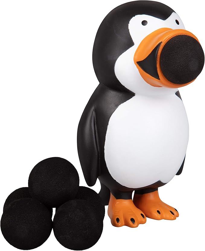 Hog Wild Penguin Popper Toy - Shoot Foam Balls Up to 20 Feet - 6 Balls Included - Age 4+ | Amazon (US)