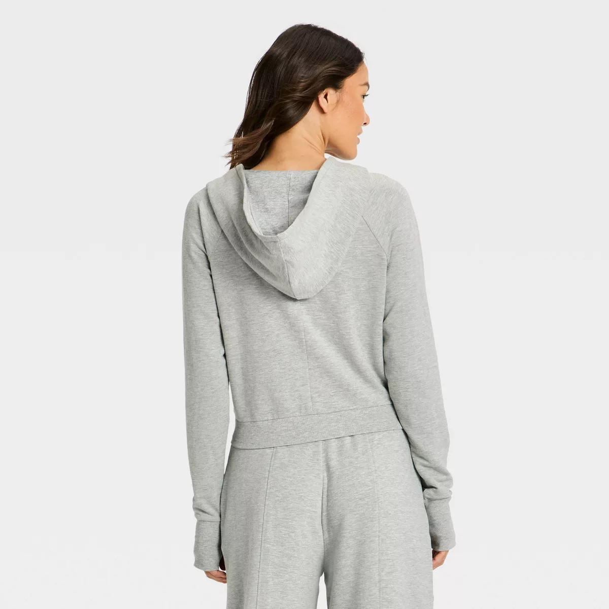 Women's Active Full Zip Hooded Sweatshirt - JoyLab\u2122 Gray S | Target
