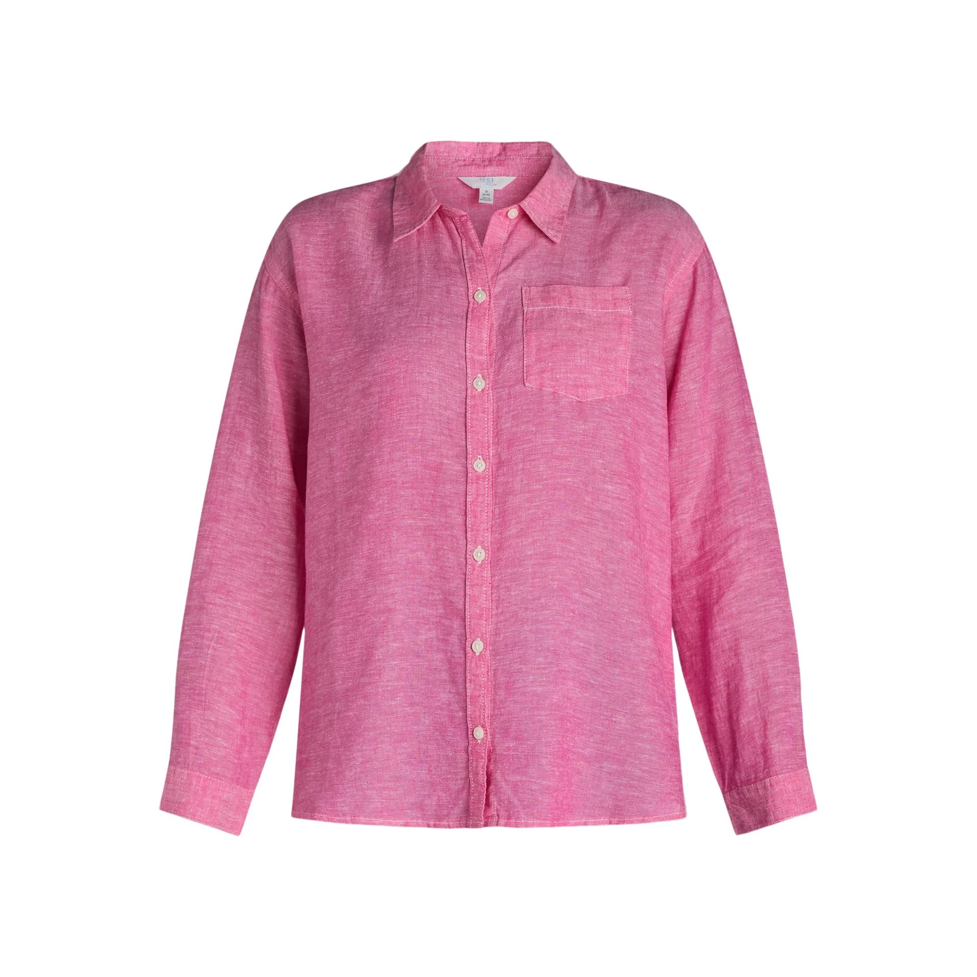 Time and Tru Linen Shirt, Sizes XS-XXXL | Walmart (US)