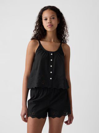 Eyelet Poplin PJ Tank Top | Gap (US)