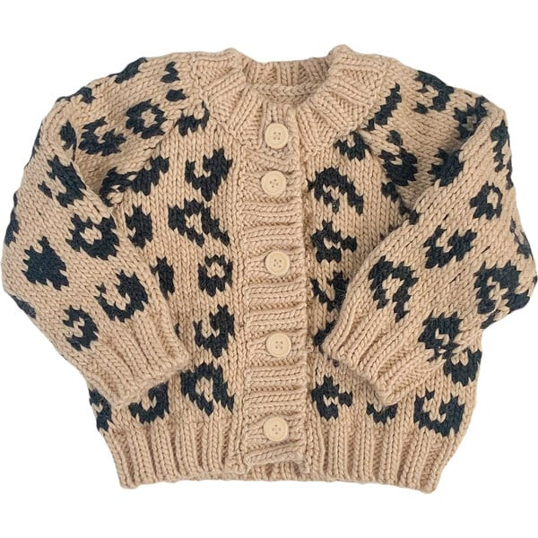 Cheetah Cardigan, Latte | Maisonette