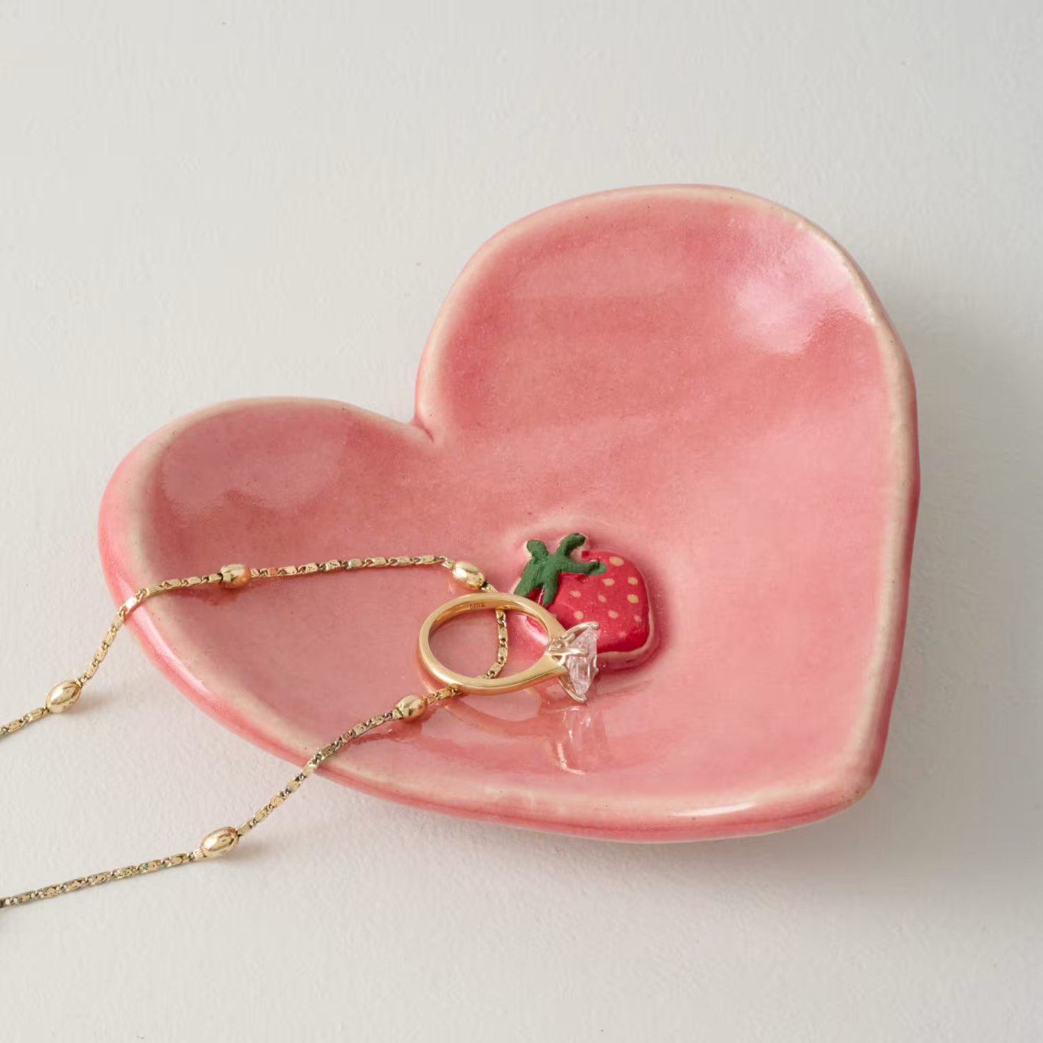 Black Oak Artisan Strawberry Heart Trinket Dish | Magnolia