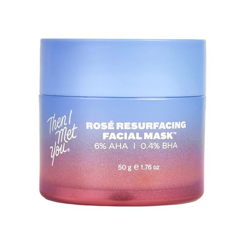 Then I Met You Rosé Resurfacing Facial Mask for Glass Skin, Nourishing & Brightening Korean Acid Mask with AHA, BHA & Resveratrol, Vegan & Clean Skincare, 1.76 oz | Amazon (US)