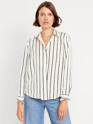 Satin Button-Down Shirt | Old Navy (US)