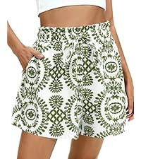 BTFBM Womens Shorts Dressy Casual Summer Spring Outfits 2026 Floral High Waist Wide Leg Loose Boh... | Amazon (US)