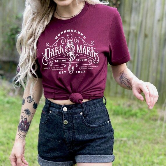 Dark Mark Tattoo Studio. Wizard Shirt Best friends shirt. | Etsy | Etsy (US)