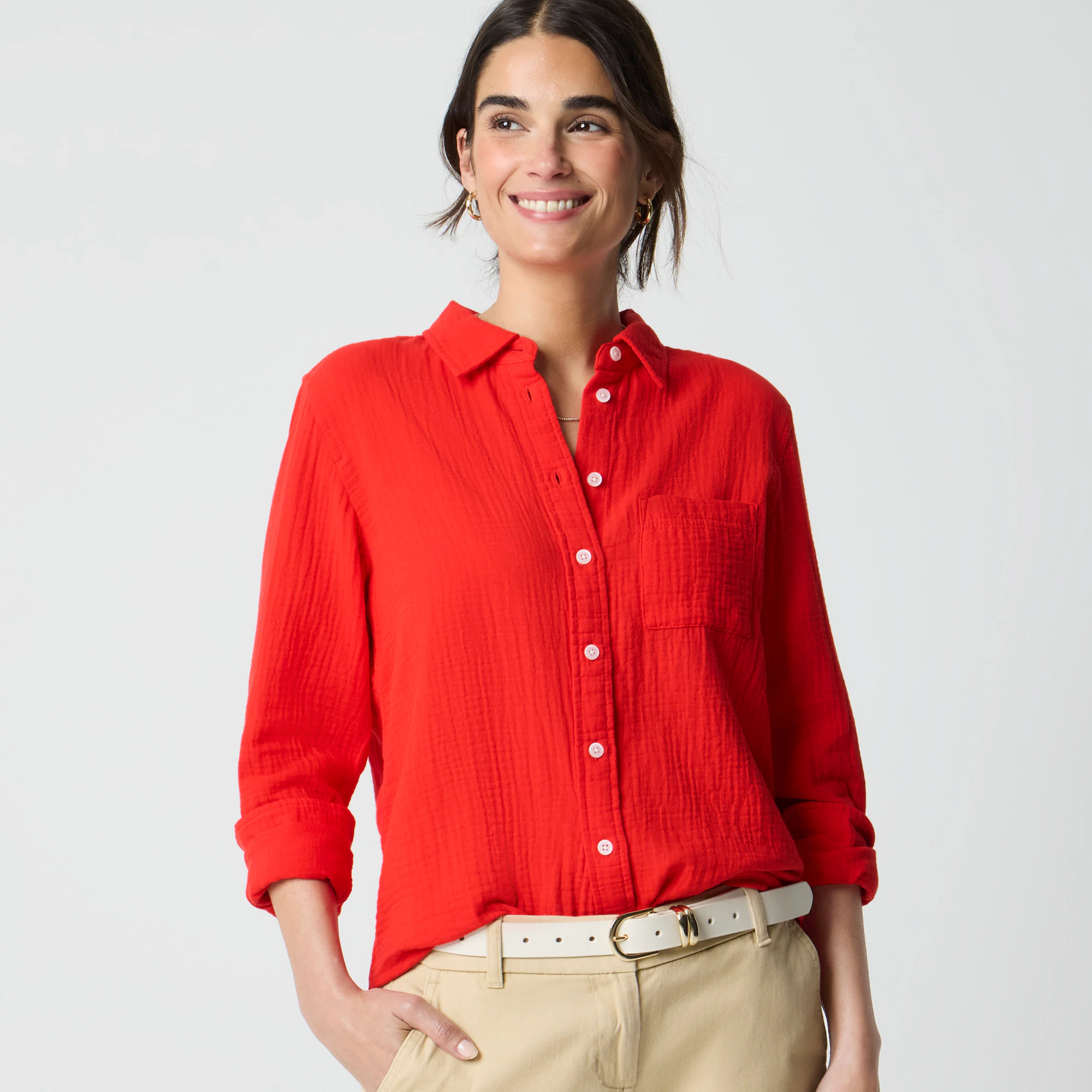 Gauze button-up shirt | J.Crew Factory