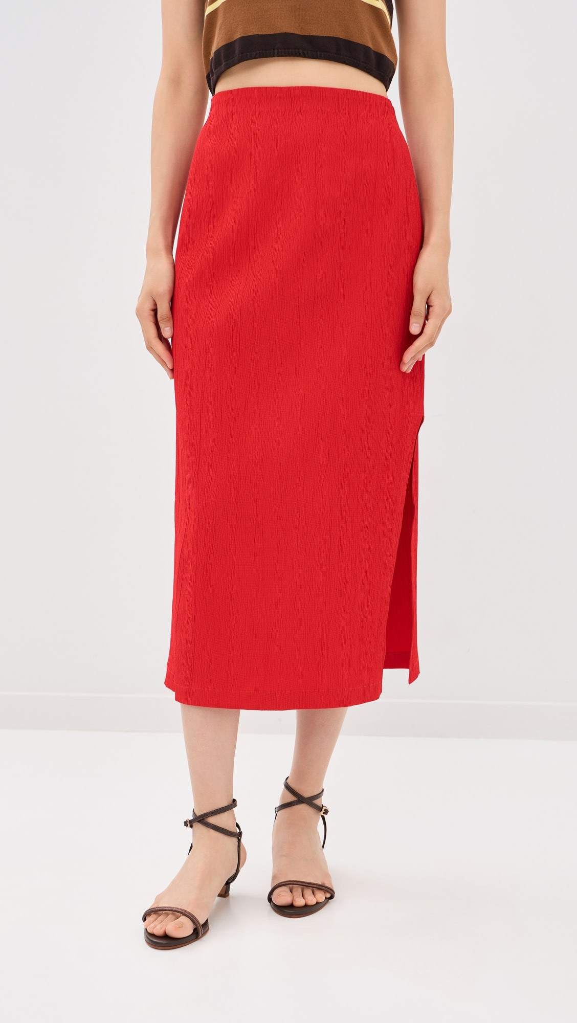 Tibi Creased Stretch Crepe Skirt | Shopbop | Shopbop