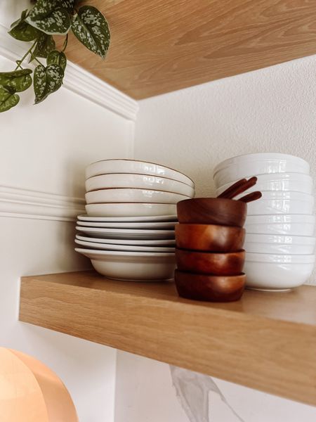 Love the exposed shelving in my kitchen and these plates and bowls 🤎

#LTKunder50 #LTKFind #LTKhome