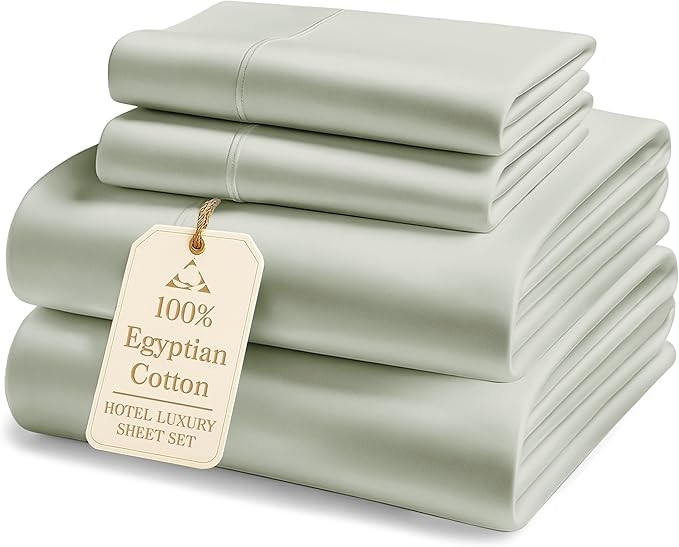 LANE LINEN Luxury Hotel Like Bed Sheets Sheet Set, Soft & Comfy, Machine Wash | Amazon (US)