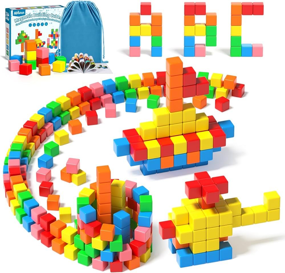 42PCS Magnetic Blocks, Gifts for 3 4 5 6 Year Old, Magnet Building Blocks for Toddlers, Girls & B... | Amazon (US)
