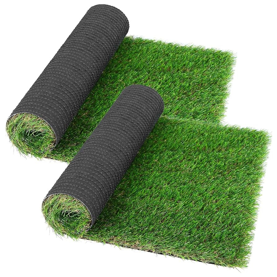 GLOBREEN 2 Pack Green Artificial Grass Door Mat, Thick Outdoor Fake Turf Grass Pads for Dogs Pott... | Amazon (US)