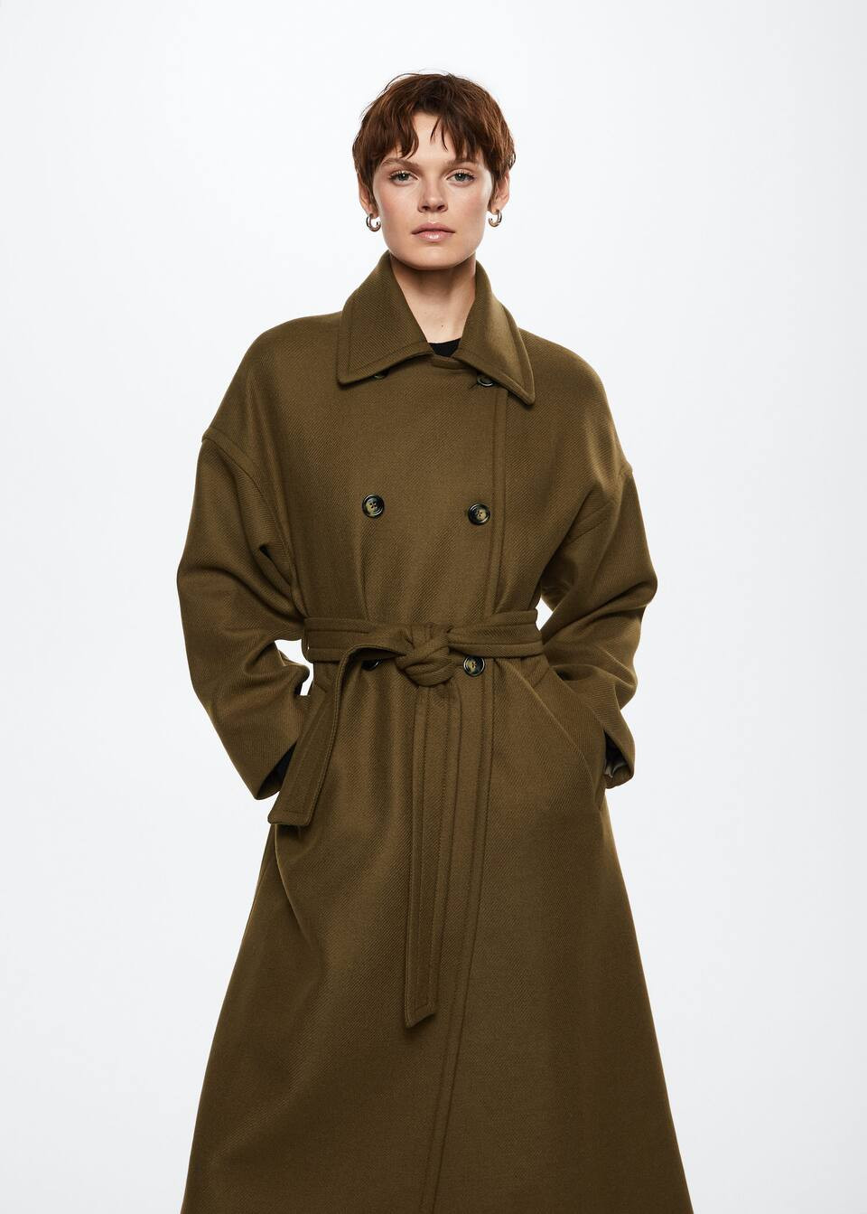 Belt handmade coat -  Women | Mango USA | MANGO (US)