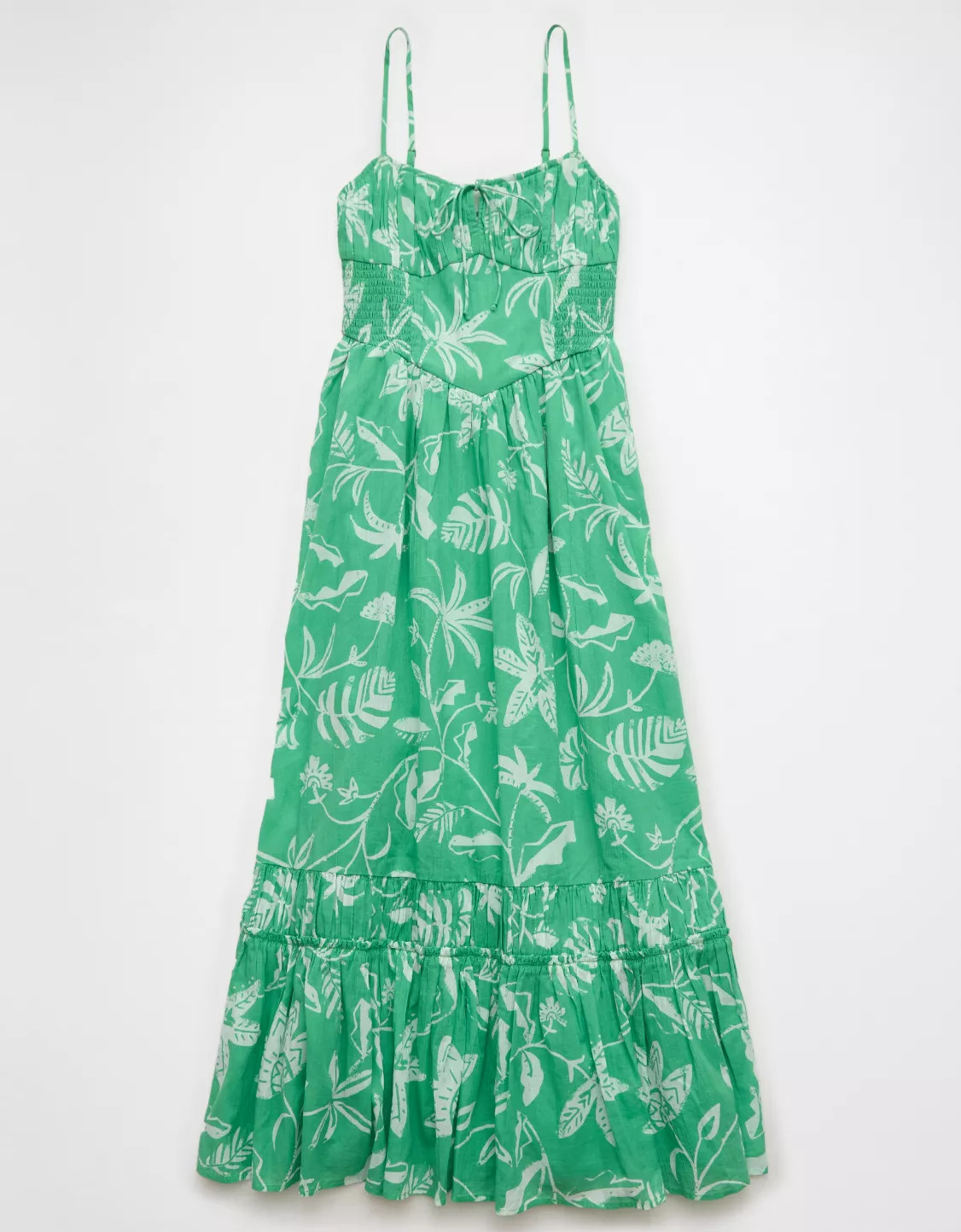 AE Corset Tiered Midi Dress | American Eagle Outfitters (US & CA)