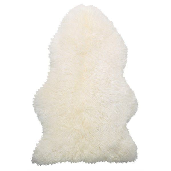 Super Soft Fuzzy Faux Sheepskin Ivory Area Rug, Warm and Cozy Elegant Chic Style, Ivory White 2ft... | Walmart (US)