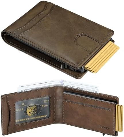furid Card Wallet For Men Slim: Smart Rfid Minimalist Front Pocket Pop Up Wallet with ID Window -... | Amazon (US)