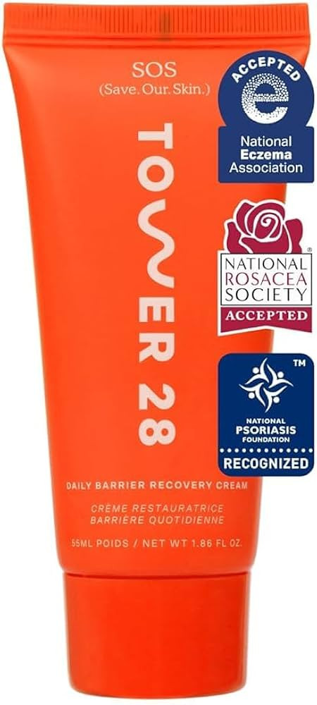 Tower 28 Beauty SOS Daily Skin Barrier Redness Recovery Moisturizer 1.86 oz / 52.73 g | Amazon (US)